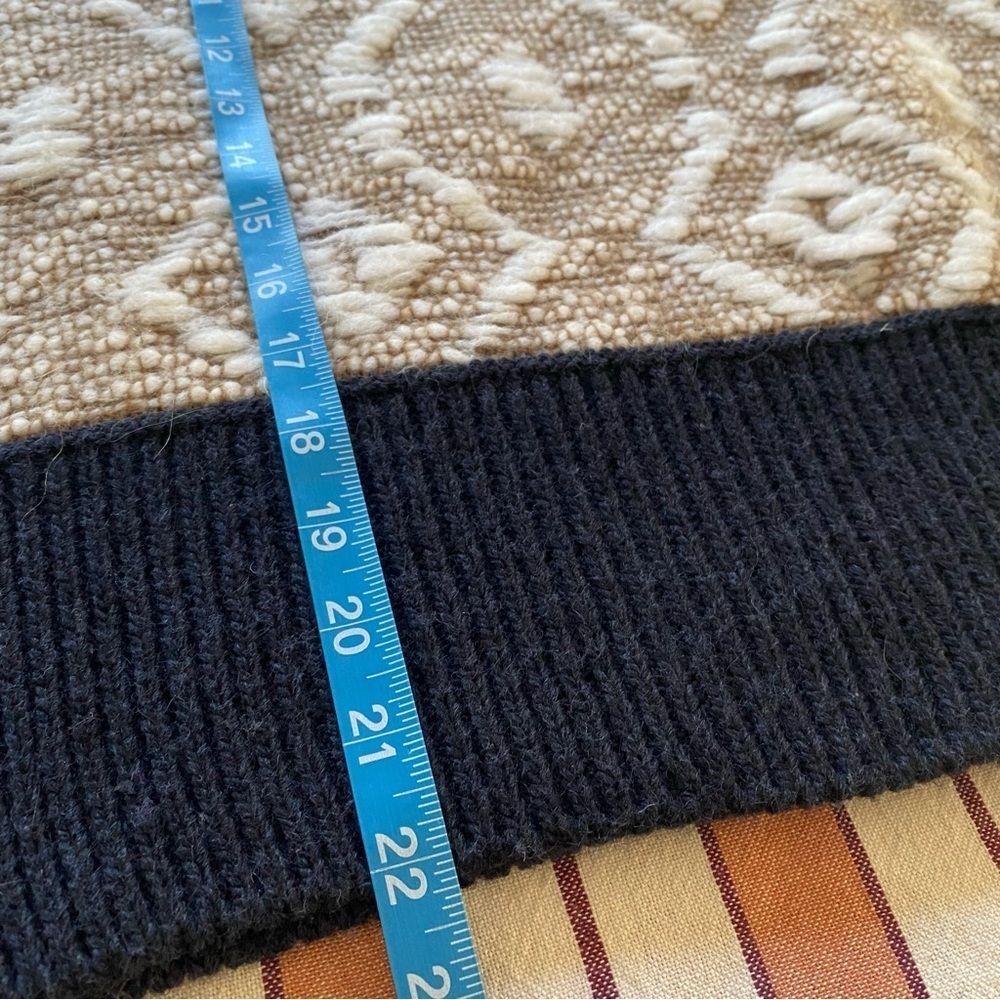 Sita Murt Scandinavian Wool Blend Knit Crewneck Sweater Blue Tan White Small - Picture 14 of 16